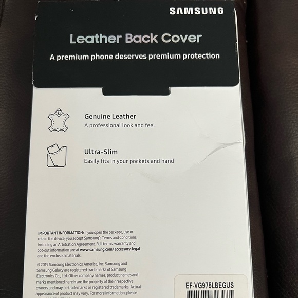 Samsung Galaxy10 Genuine Leather Back Cover, same or next day shipping - Picture 3 of 3